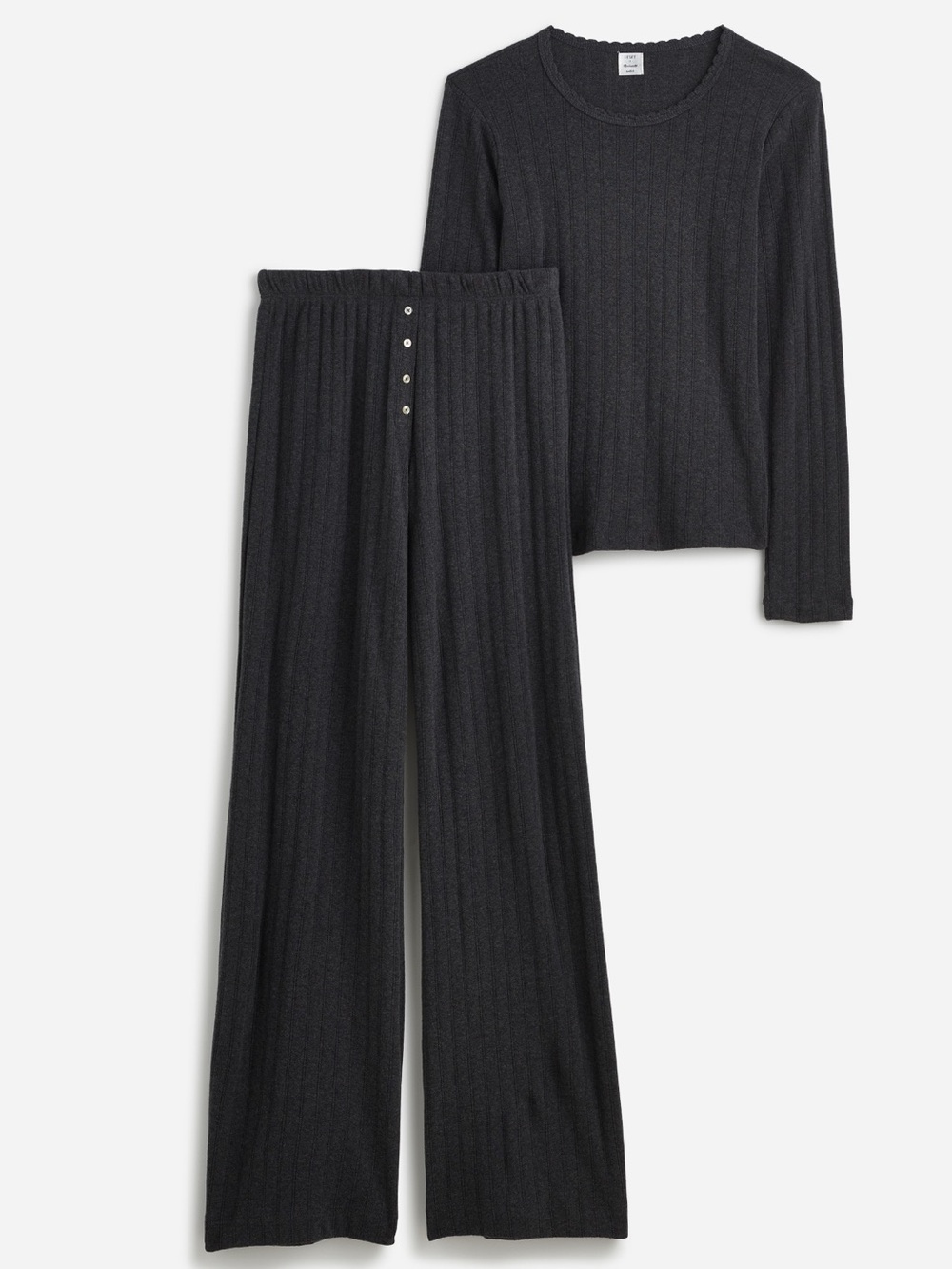 LESET x Madewell Pointelle Perfect Tee Pant Set - Picture 6 of 7